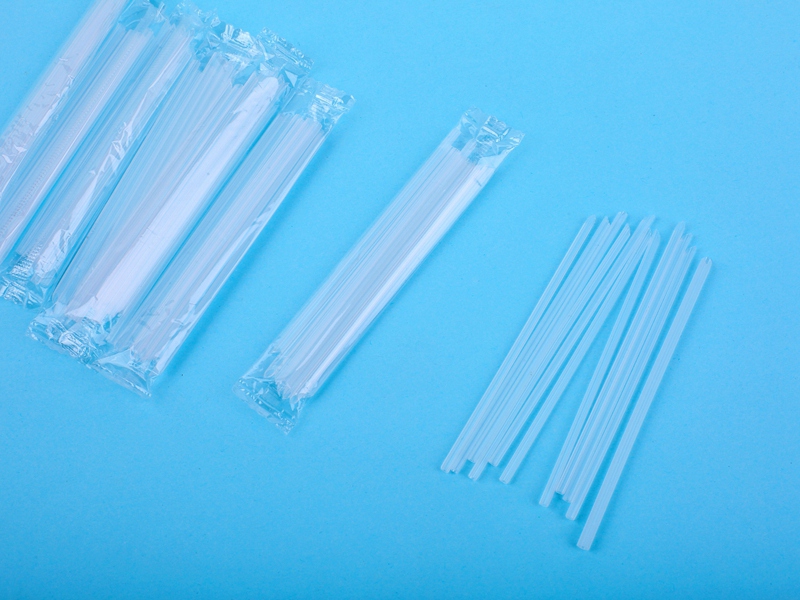 Pillow wrapped straws